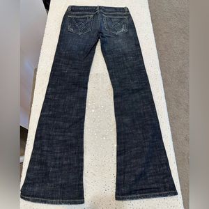 Bebe vintage circa early 2000s dark stonewash flare leg jean